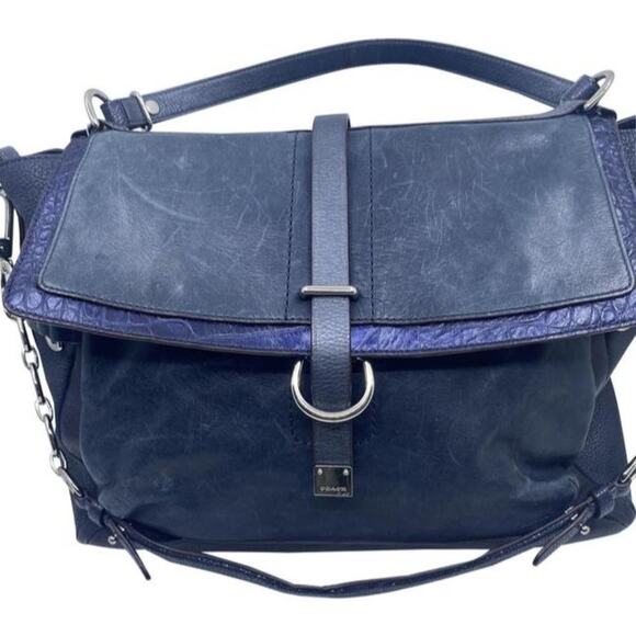 Coach Handbags - Coach Pinnacle Eva Satchelshoulder Limited Edition Satchel Blackblue Lea…